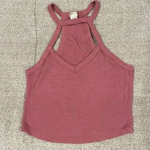 strappy high neck tank top
